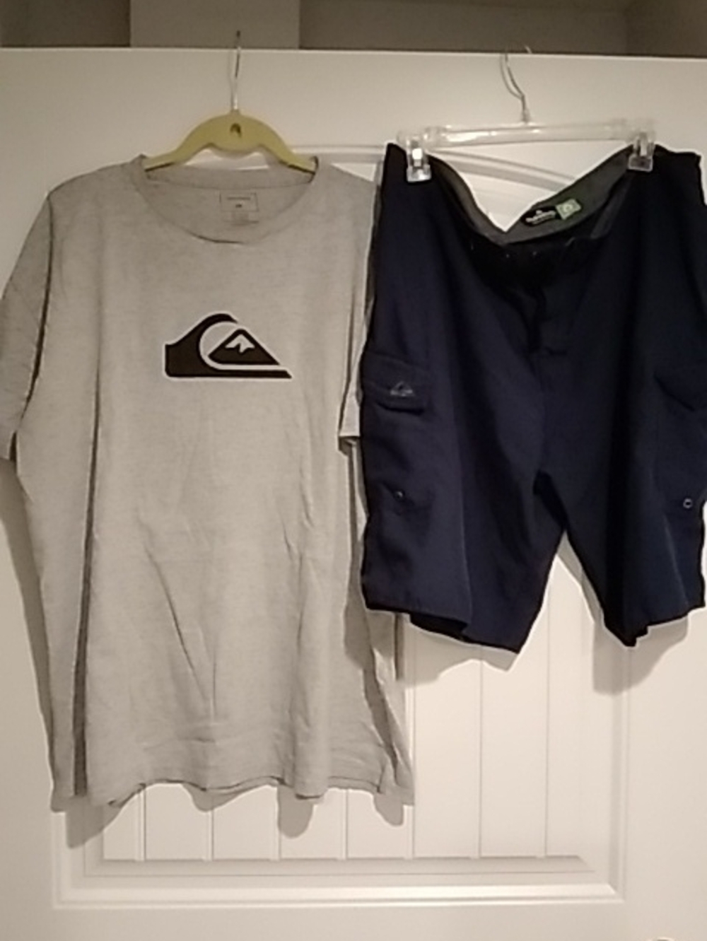 Quiksilver Gray Tee with Navy Boardshorts
